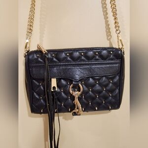 Rebecca Minkoff quilted mini MAC w/ gold studs